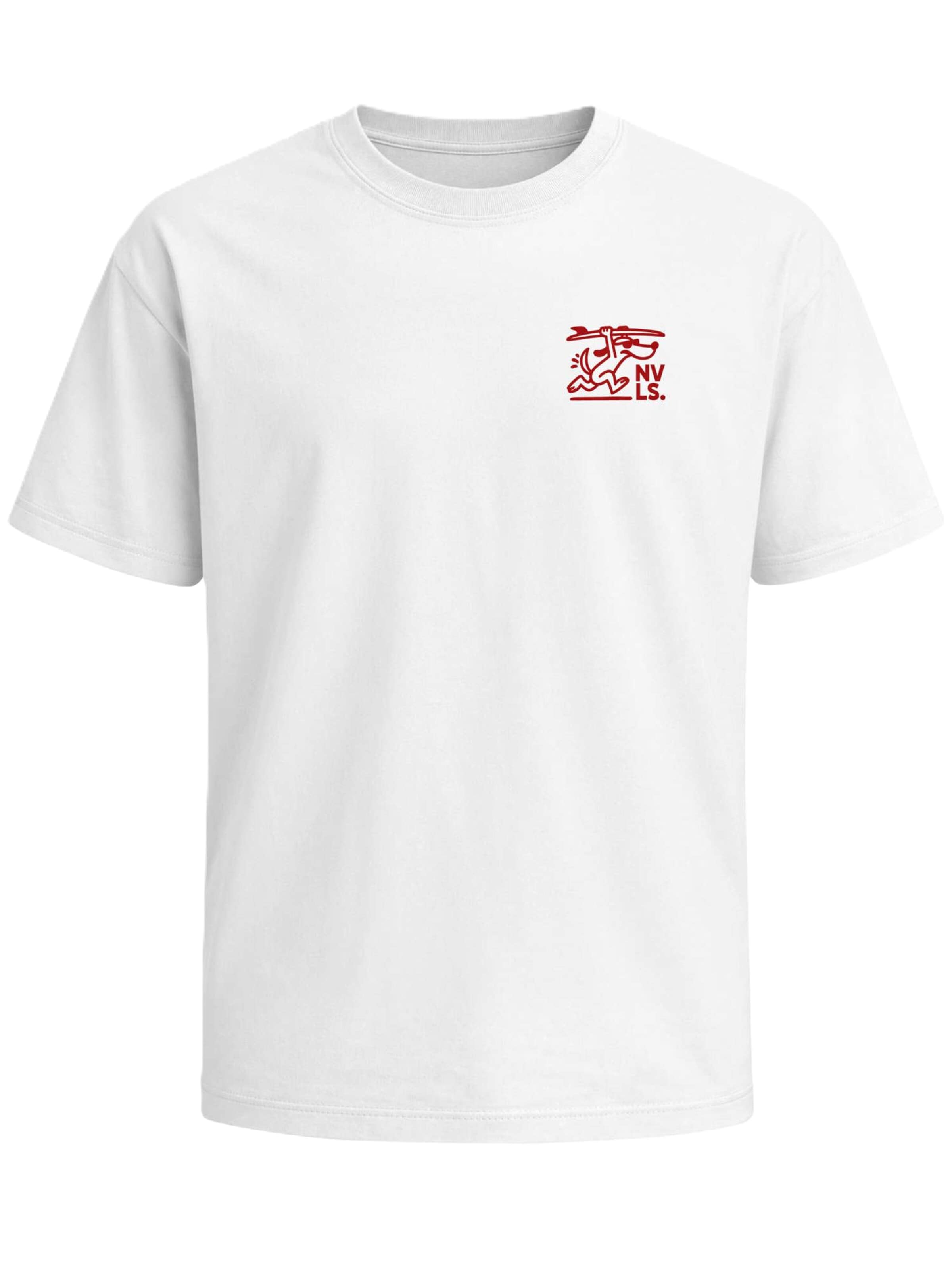 Neverless Shirt 'Palm Locos' in White: front