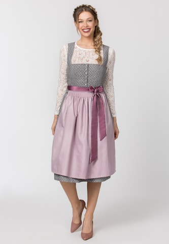 STOCKERPOINT Dirndl 'Dori' in Grijs: voorkant
