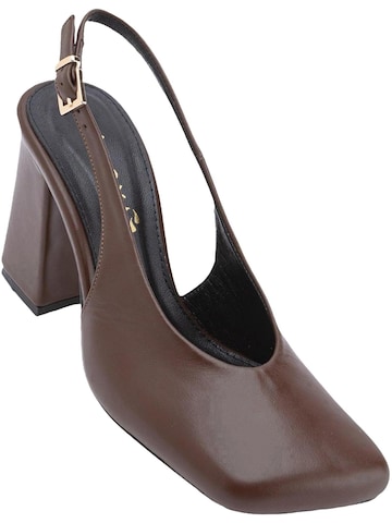 Limoya - Zapatos destalonado 'Lianna' en marrón: frente
