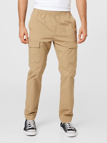 Regular Pantalon cargo HOLLISTER en beige : devant
