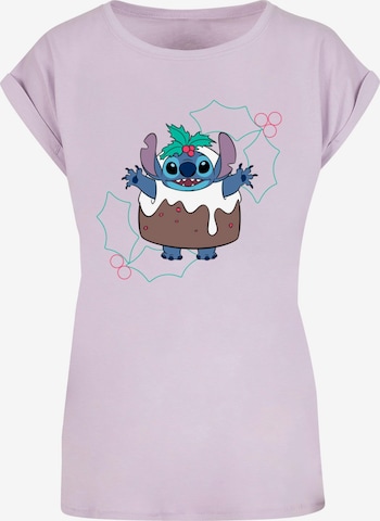 ABSOLUTE CULT T-Shirt 'Lilo And Stitch - Pudding Holly' in Lila: predná strana