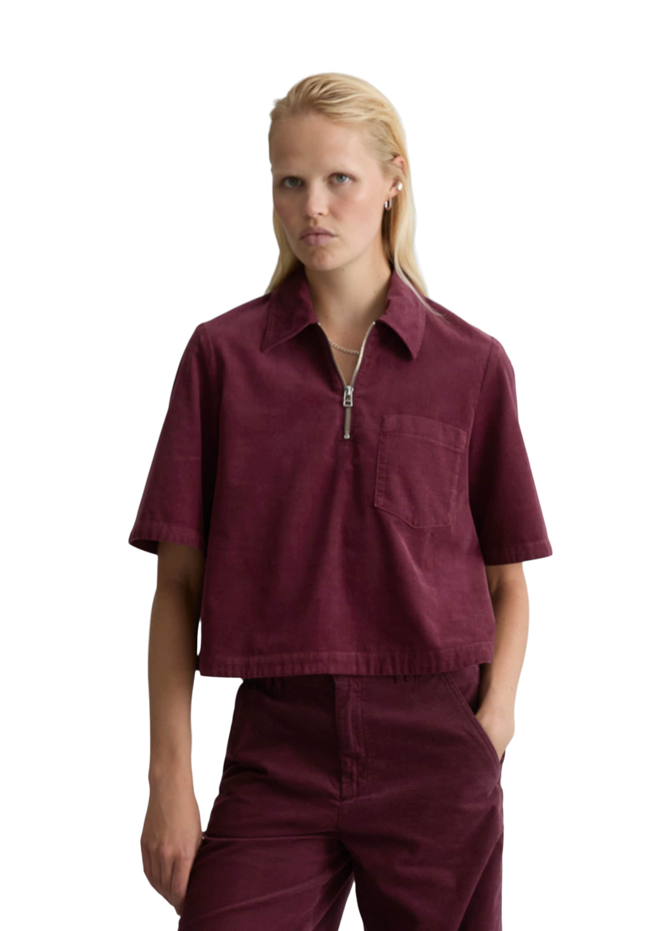 Marc O'Polo DENIM Blouse in Rood: voorkant
