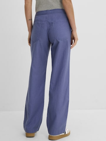 bonprix Wide leg Broek in Blauw