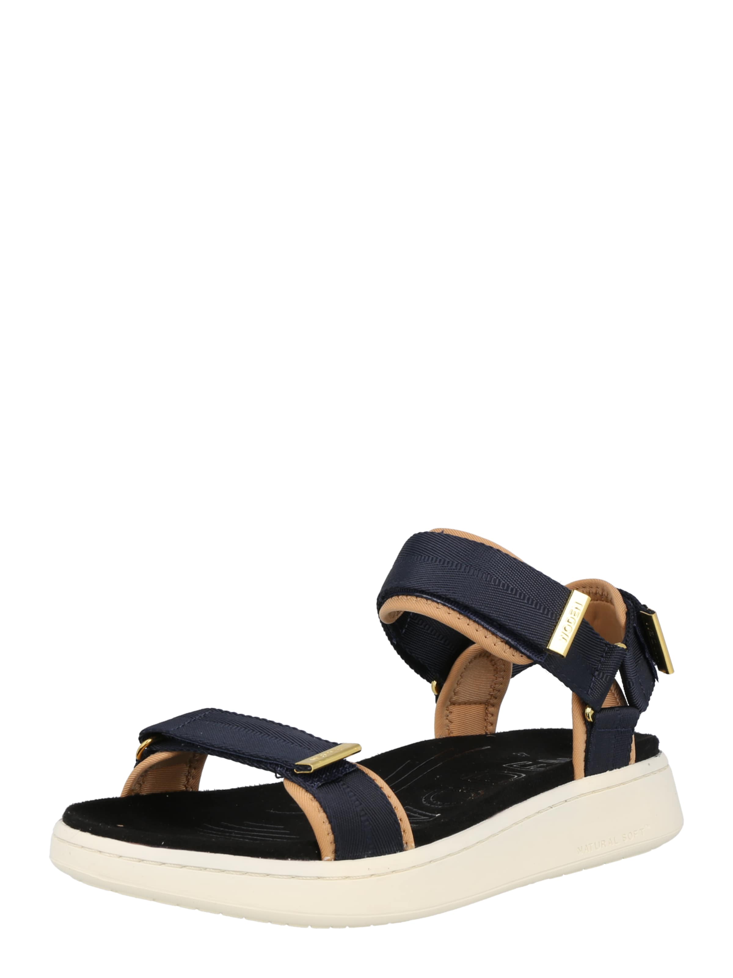 WODEN Sandals 'Line' in Blue: front