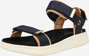 WODEN Sandals 'Line' in Blue: front