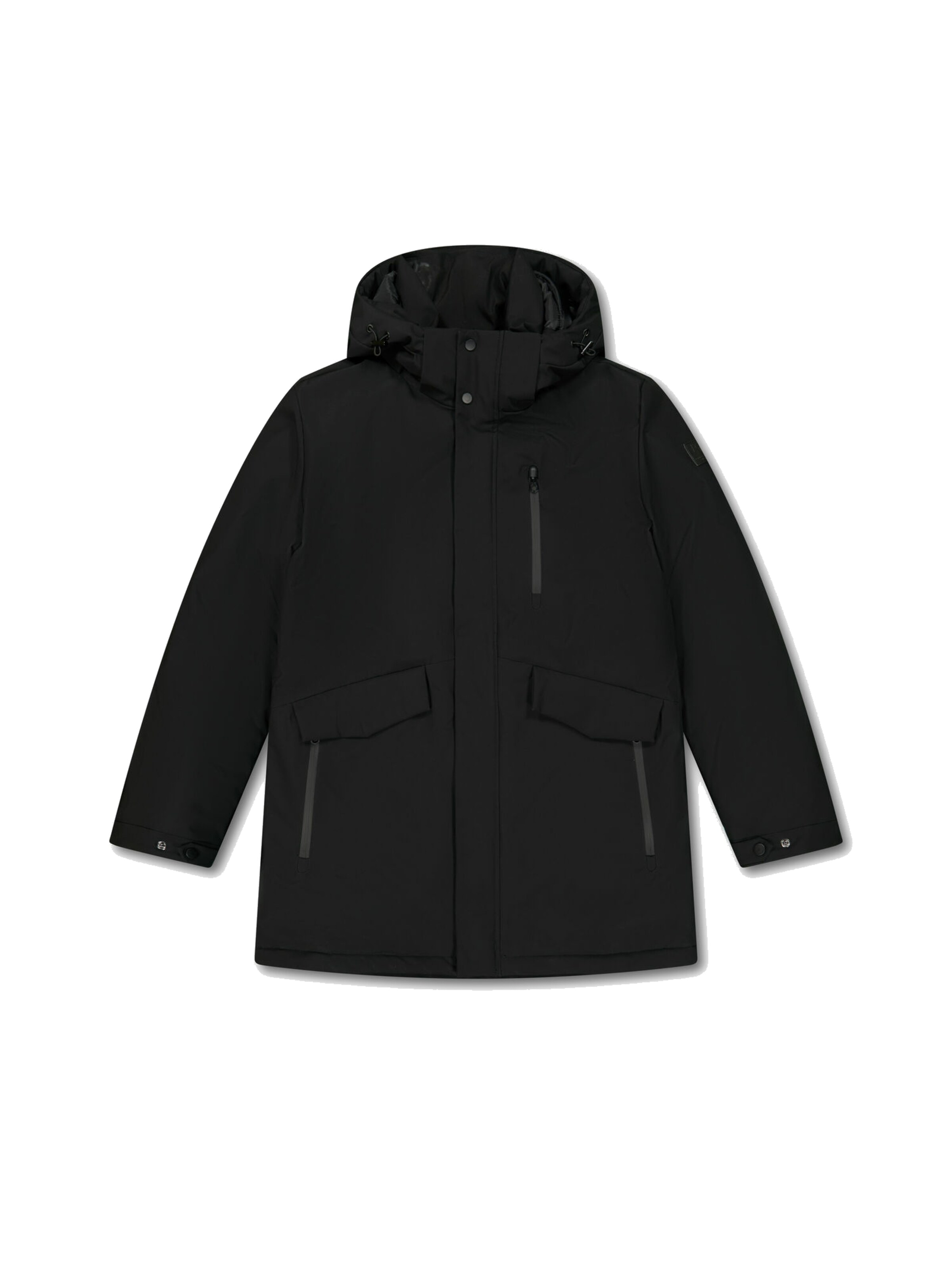 Le Temps Des Cerises Winterparka 'ORVA' in Zwart: voorkant