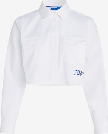 KARL LAGERFELD JEANS Μπλούζα σε λευκό: μπροστά