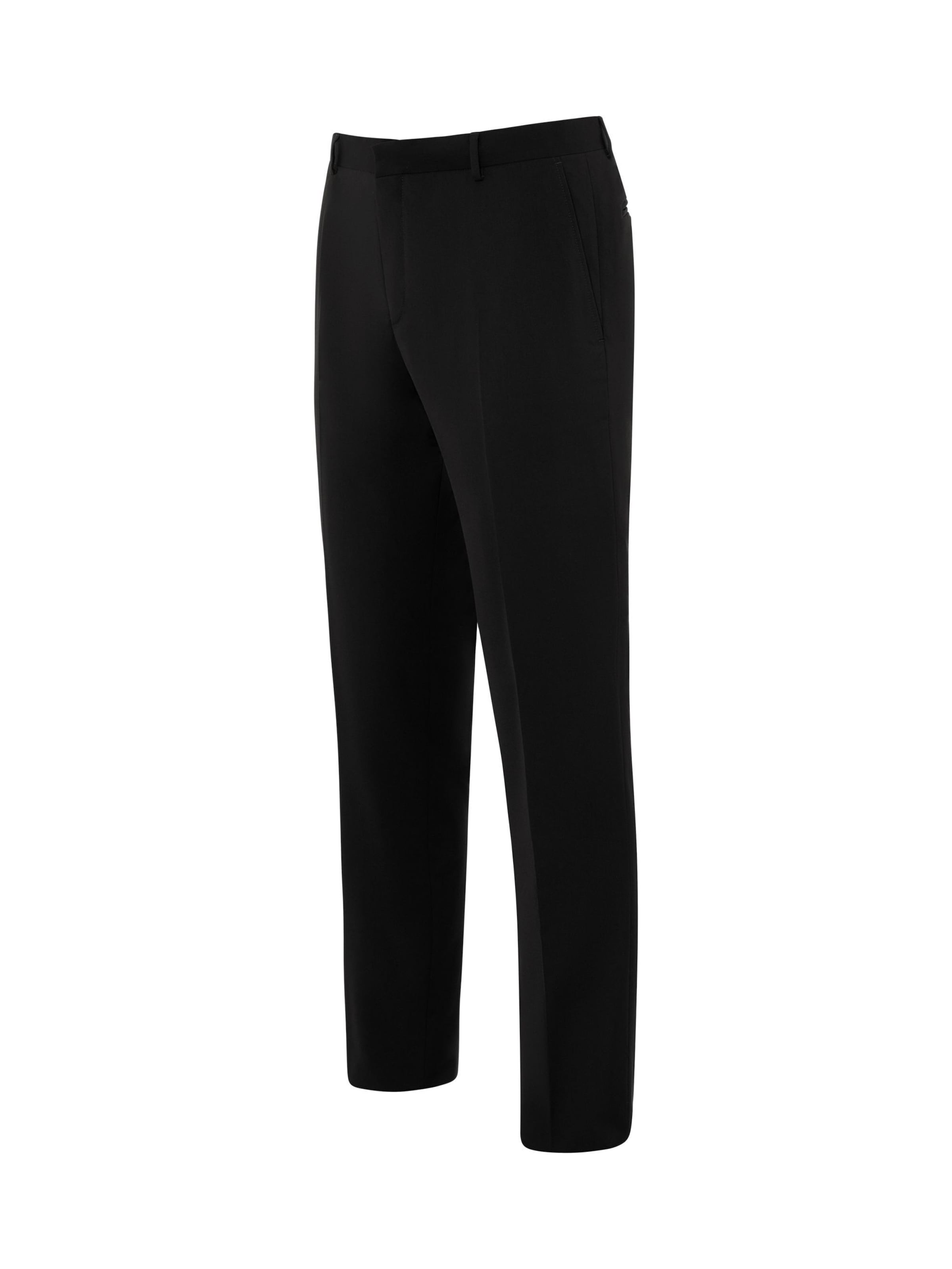 Coupe slim Pantalon à plis '3935-20039' Thomas Goodwin en noir