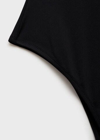 MANGO Triangel Badeanzug in Schwarz