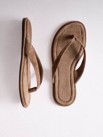 Tongs The Set en marron