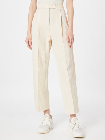 CINQUE Regular Trousers with creases 'CIHANDRA' in Beige: front