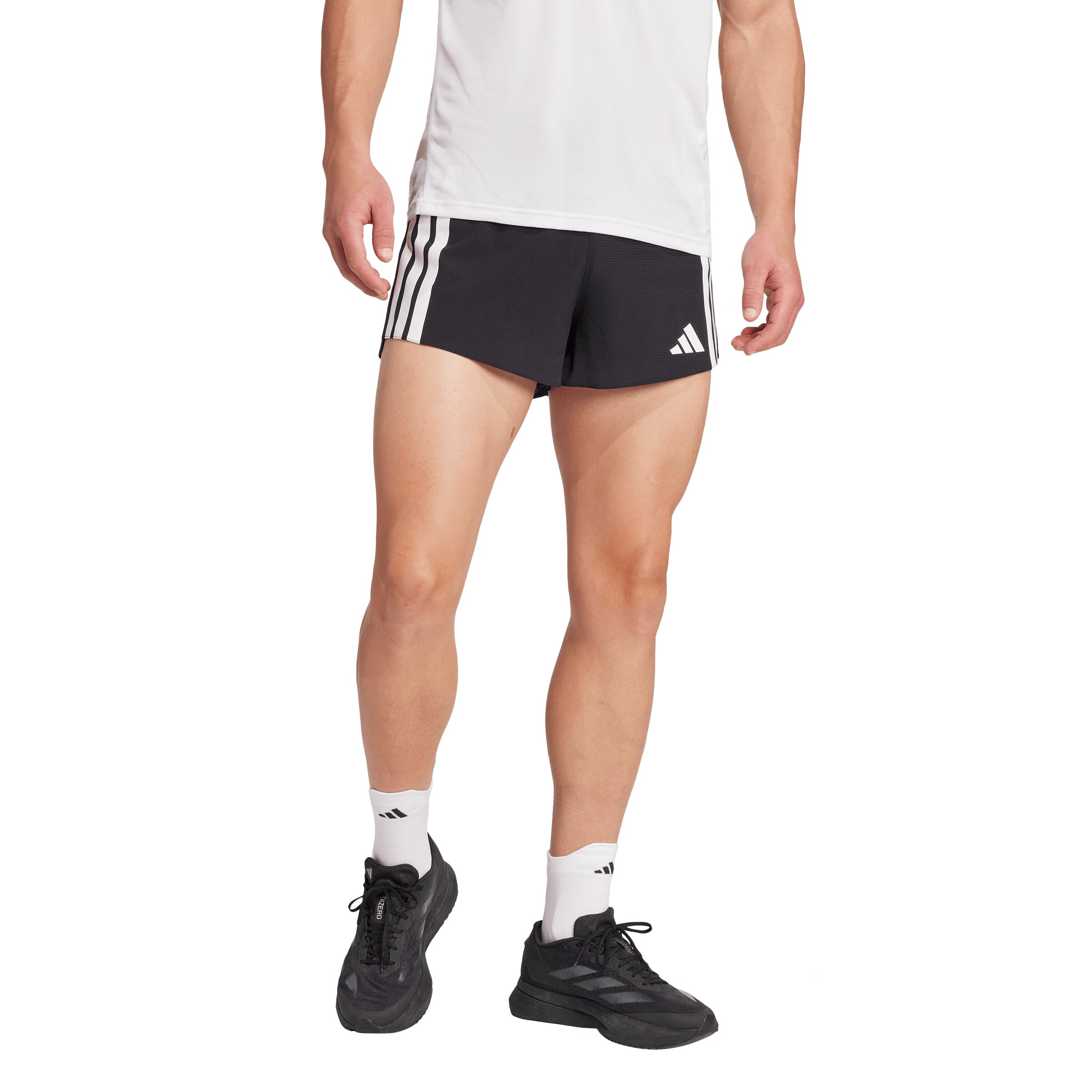 ADIDAS PERFORMANCE Slimfit Sportbroek 'Adizero' in Zwart: voorkant