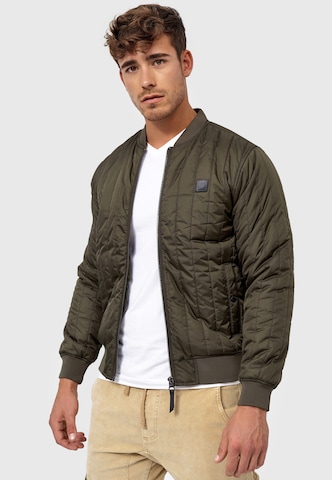 INDICODE JEANS Between-Season Jacket in Green: front