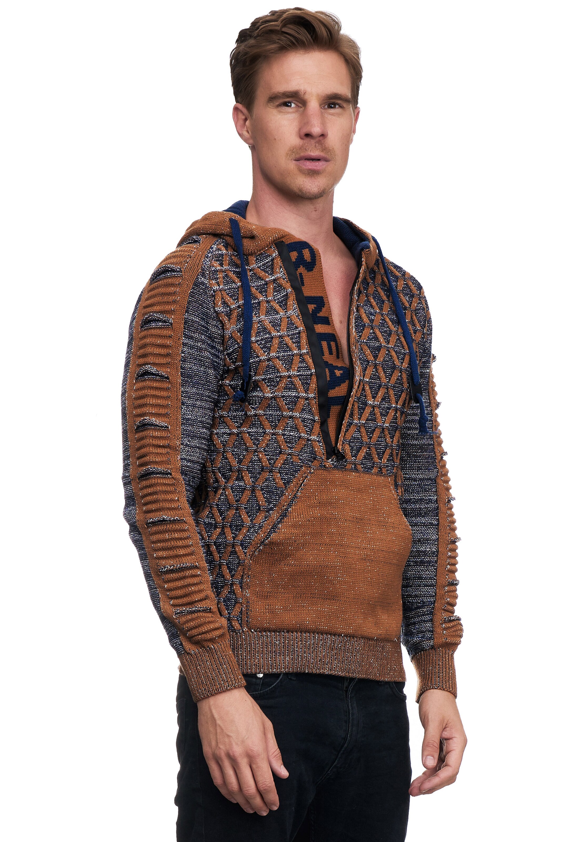 Rusty Neal Pullover in Beige: Vorderseite