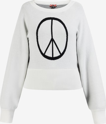 Pull-over 'Nolie' myMo ROCKS en blanc : devant