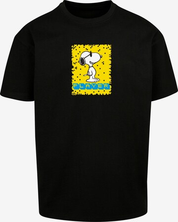 Merchcode Shirt 'Peanuts - Player' in Black: front