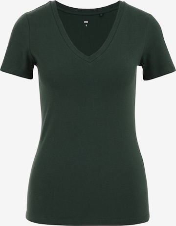 T-shirt WE Fashion en vert : devant