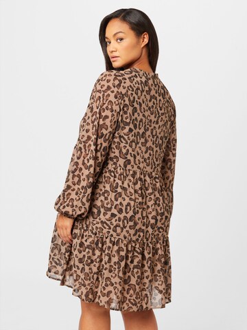 Object Curve Shirt Dress 'MILA' in Brown