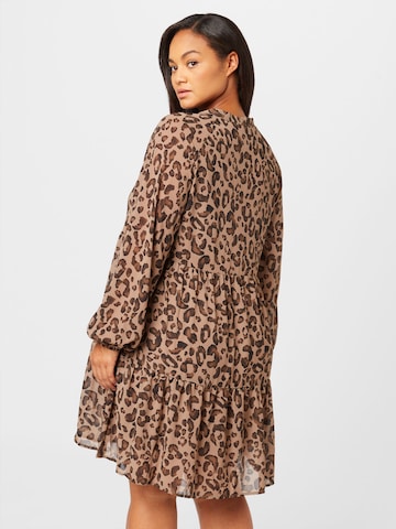 Object Curve Shirt Dress 'MILA' in Brown