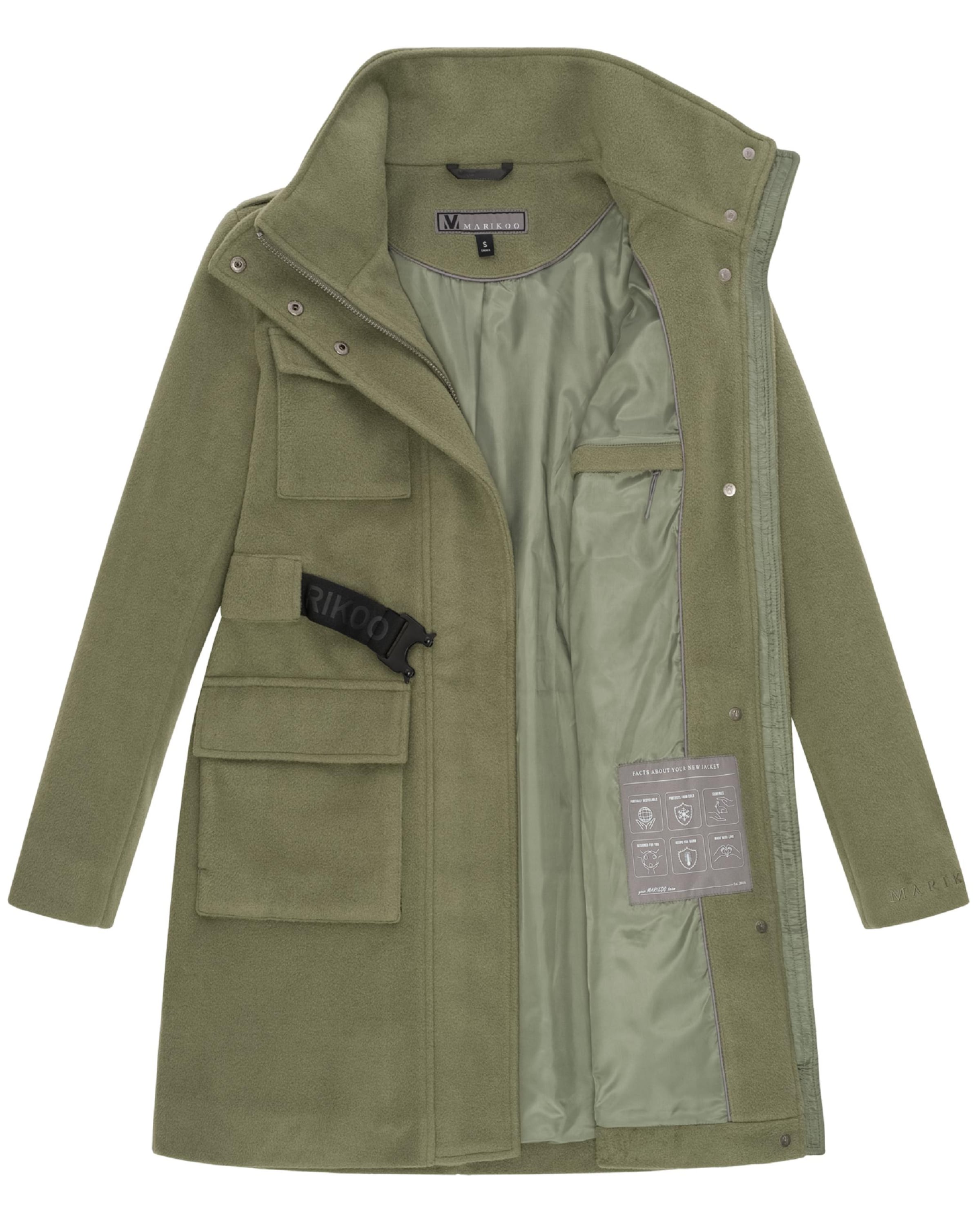 MARIKOO Overgangsfrakke 'Tanokoo 16' i grøn