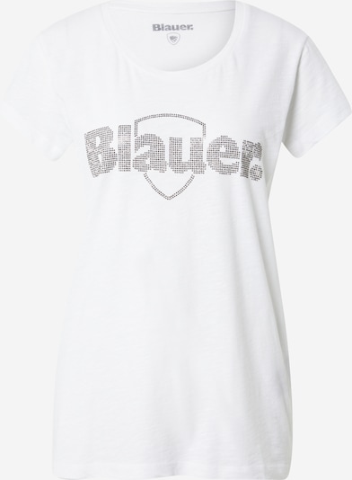 Blauer.USA Tričko 'MANICA' - stříbrná / bílá, Produkt