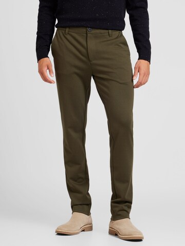regular Pantaloni chino 'Langford' di BLEND in verde: frontale
