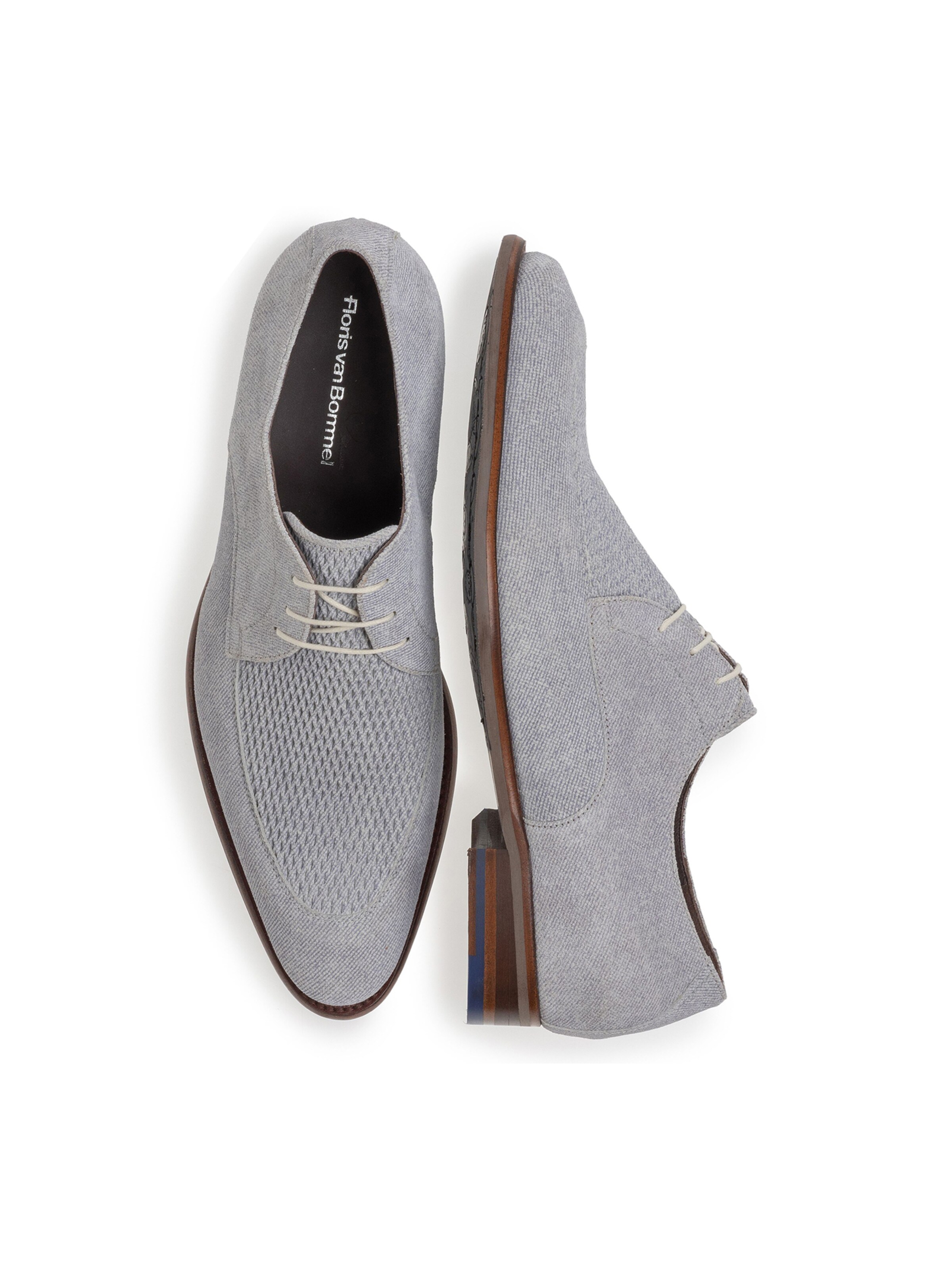 Floris van Bommel Lace-Up Shoes 'De Stapper 50' in Blue