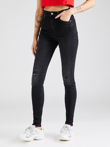 Tommy Jeans - Skinny Calças de ganga em preto: frente