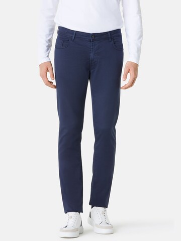 Coupe slim Jean Boggi Milano en bleu : devant