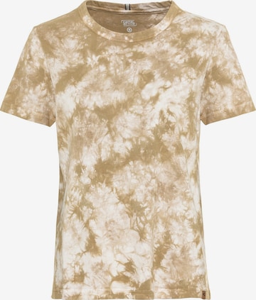 CAMEL ACTIVE Kurzarm T-Shirt mit Batikmuster aus Organic Cotton in Braun: predná strana
