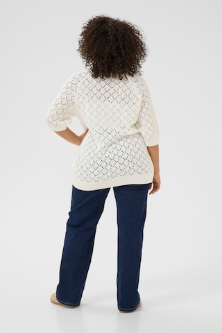 Pull-over 'KCMika' KAFFE CURVE en blanc