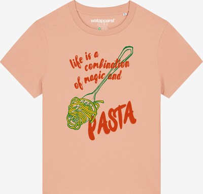 Watapparel T-Shirt 'Magic And Pasta' in S in gelb / grün / apricot / hummer, Produktansicht