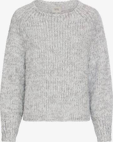 CAMEL ACTIVE Strickpullover mit weiten Ärmeln in Grau: Vorderseite