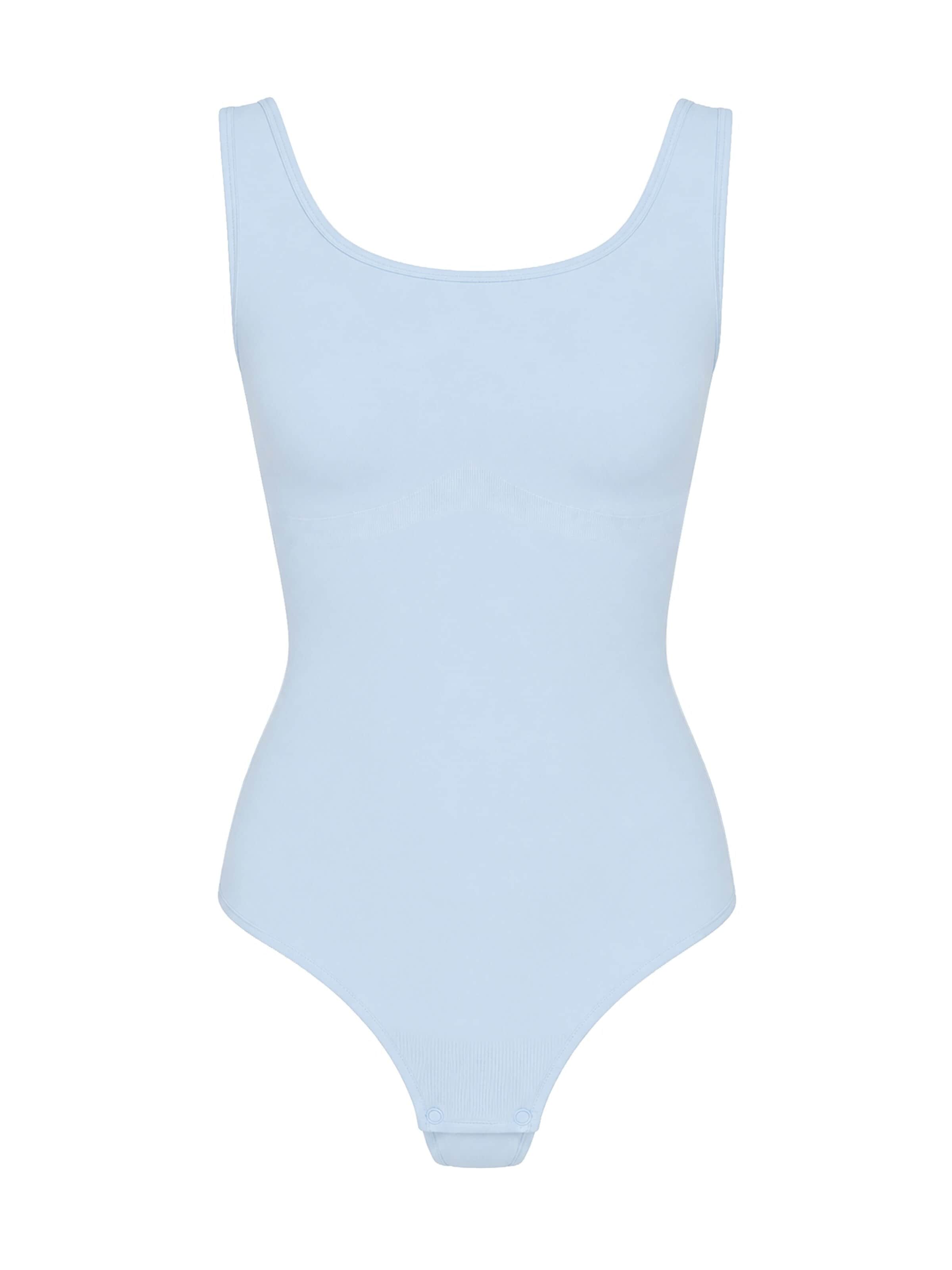 Body modellante 'Tank Sculpting Bodysuit with String' di cfab in blu: frontale