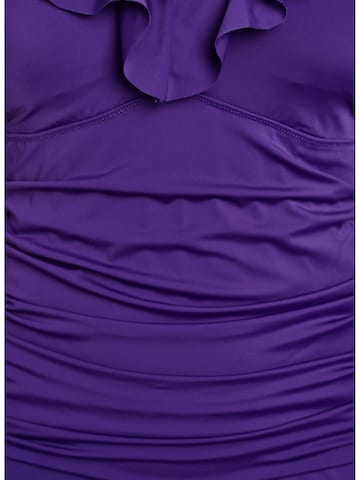 Swim by Zizzi T-shirt Swimsuit 'SKITRIN' in Purple