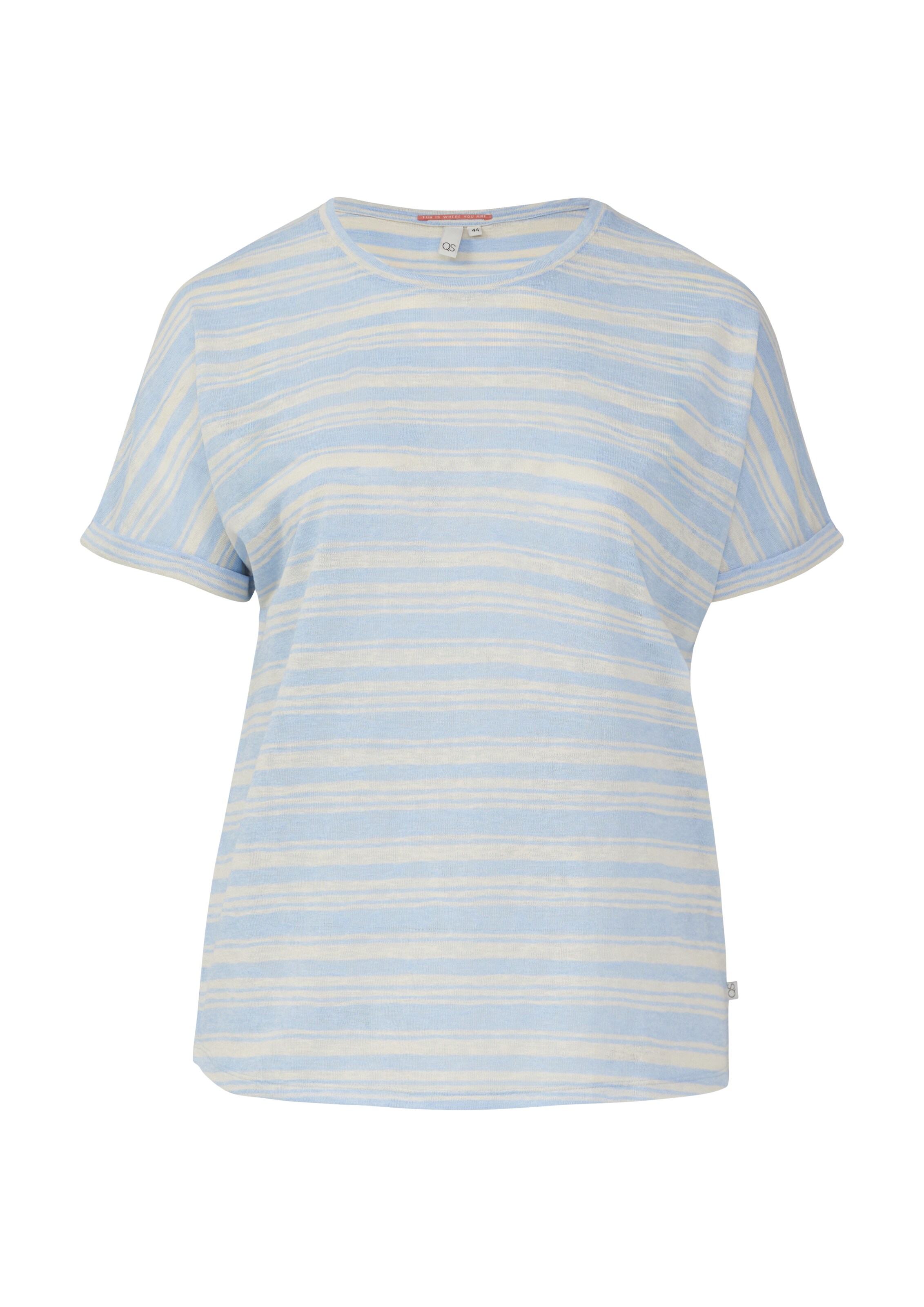 T-shirt QS en bleu : devant