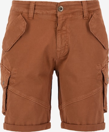 Coupe slim Pantalon cargo 'Combat' ALPHA INDUSTRIES en marron : devant