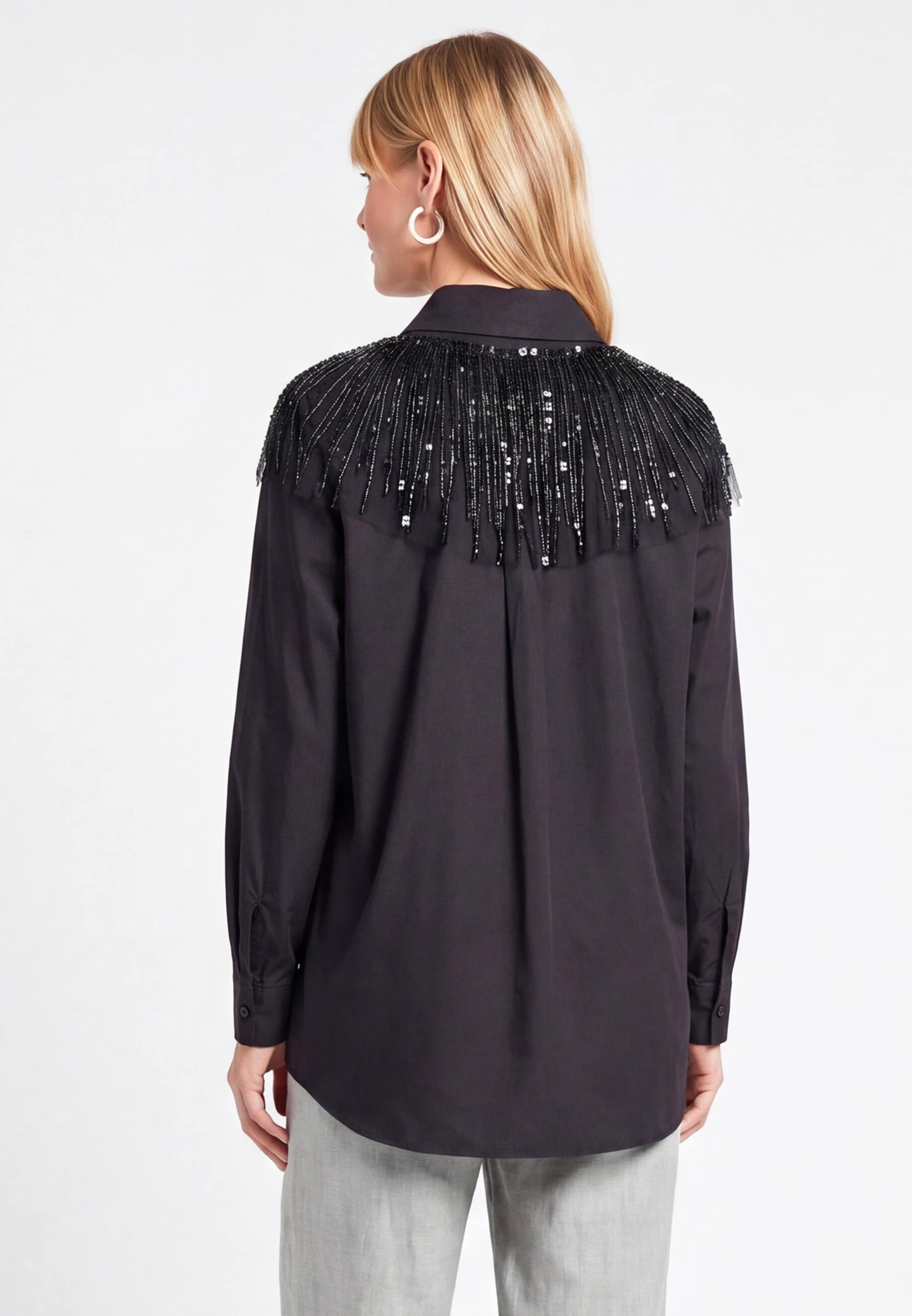usha WHITE LABEL - Blusa em preto