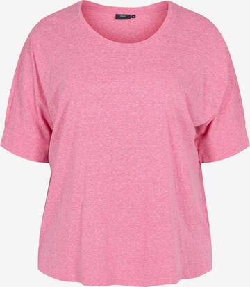 Zizzi Shirt 'CAAVA' in Pink: predná strana