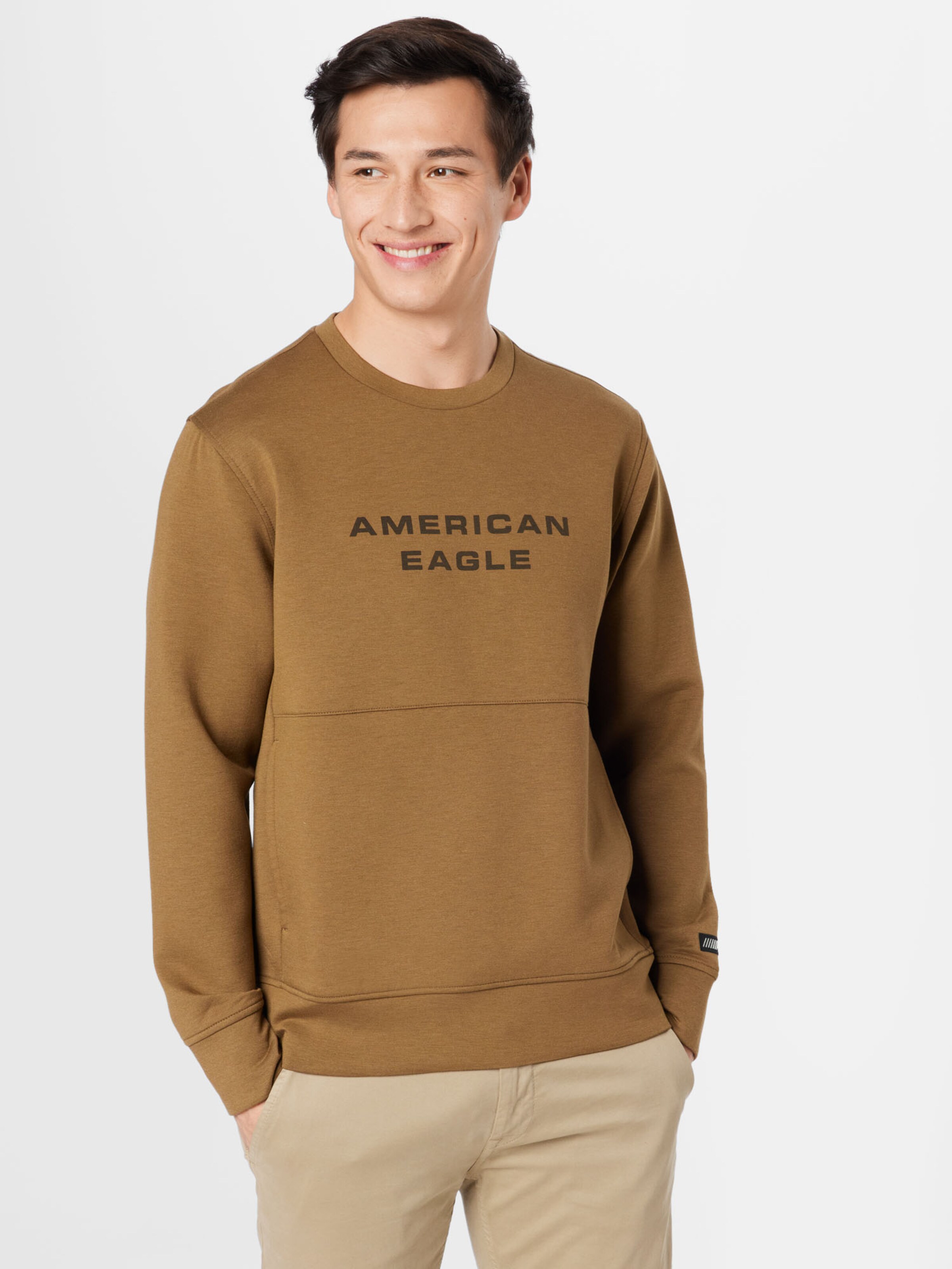 Männer Sweat American Eagle Sweatshirt 'MANCHEGO' in Braun - KL90423 Männer Sweat American Eagle Sweatshirt 'MANCHEGO' in Braun - KL90423