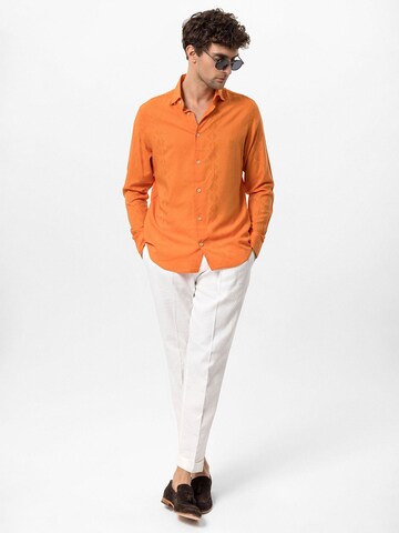 Antioch Regular fit Button Up Shirt in Orange