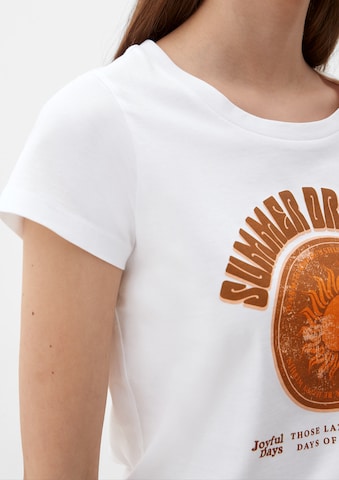 QS T-Shirt in Weiß