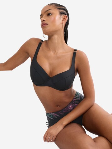 TRIUMPH Balconette Bügel-Bikini-Top ' Red Label Summer Tropics ' in Schwarz