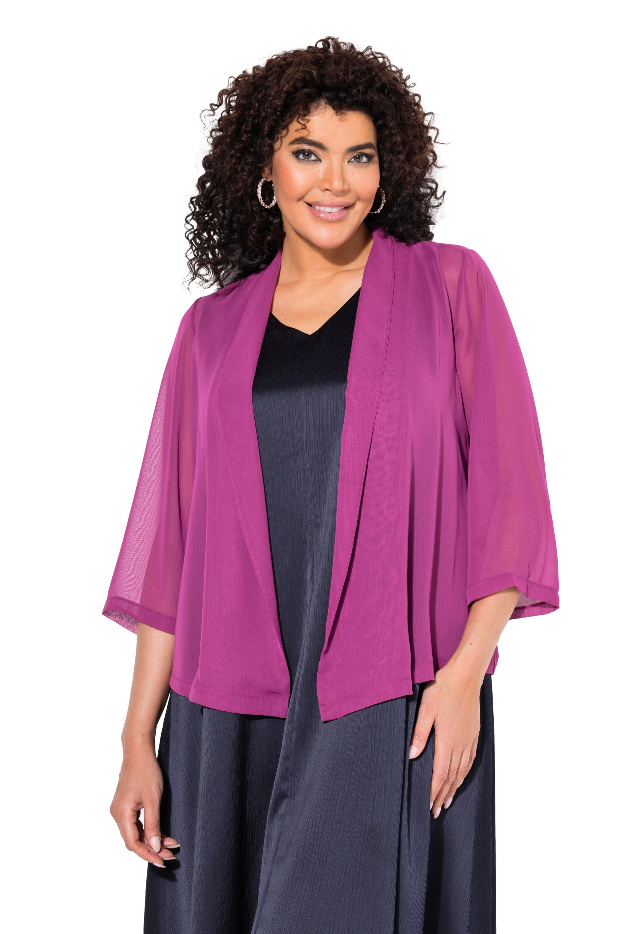 Ulla Popken Tussenjas in Roze: voorkant