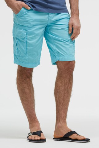 CAMP DAVID Regular Cargoshorts mit Klappentaschen und Tapes in Blau: Vorderseite
