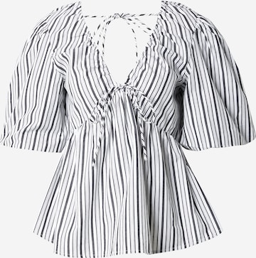 Chemisier TOPSHOP en blanc : devant