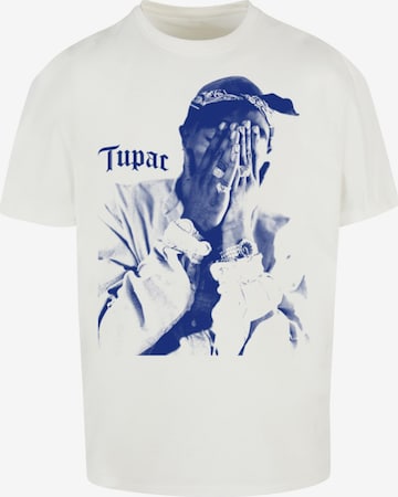 Tricou '2Pac Me Against The World' de la MT Upscale pe bej: față