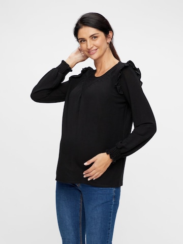 MAMALICIOUS Shirt 'Enise' in Zwart: voorkant