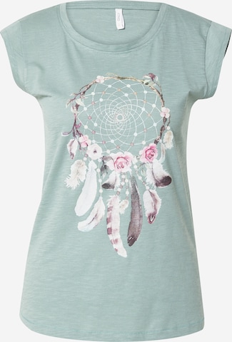 ONLY Shirt 'Bone' in Groen: voorkant