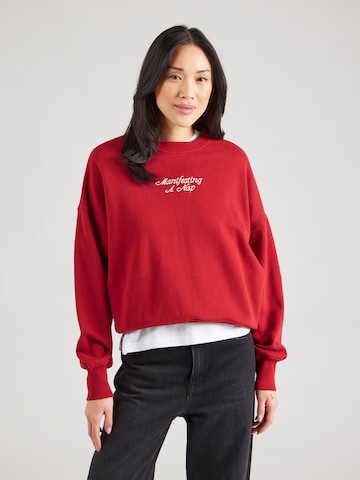 Abercrombie & Fitch Sweatshirt in Rood: voorkant